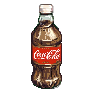A bottle with Coca-Cola written on it sticker