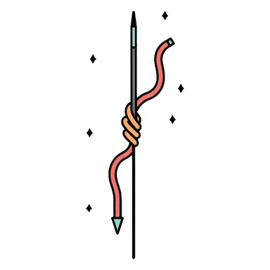 sewing needle with thread sticker