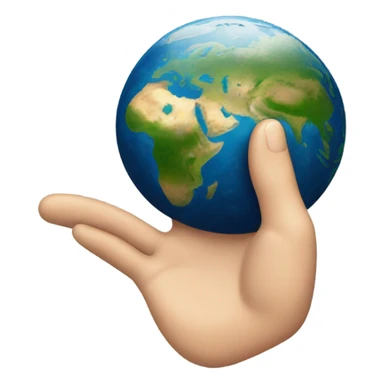 pinching emoji with the earth between the index and thumb sticker