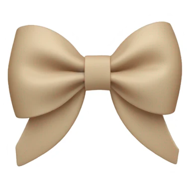 Beige bow shape hair clip sticker