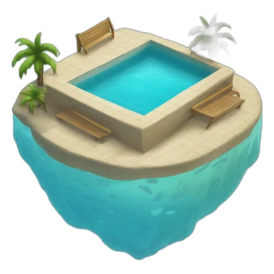 Omere dans la piscine sticker