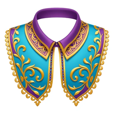 decorative colorful shirt collar sticker