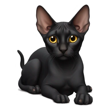 Black Sphinx cat sticker