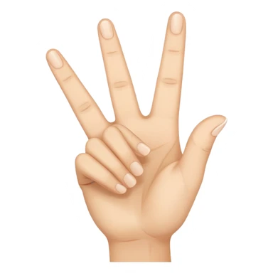 Three fingers up, the peace ones and the thumb  sticker