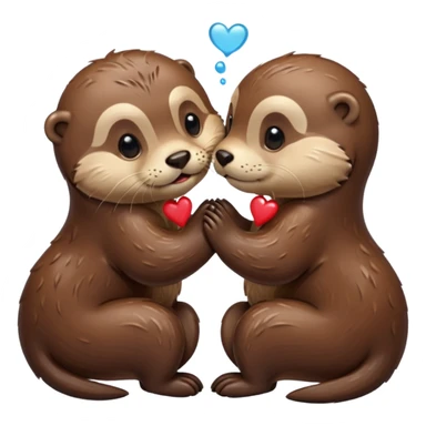 2 Otter küssen sich sticker