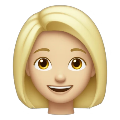 White blonde Girl happily agreeing with statement sticker