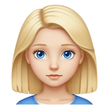 girl blond hair blue eyes 15 years sticker
