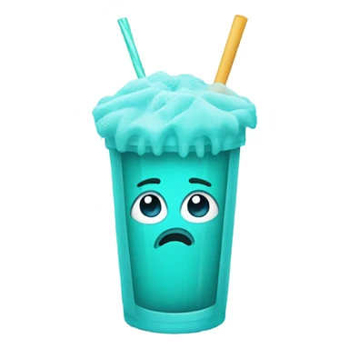 Turquoise slushie sticker