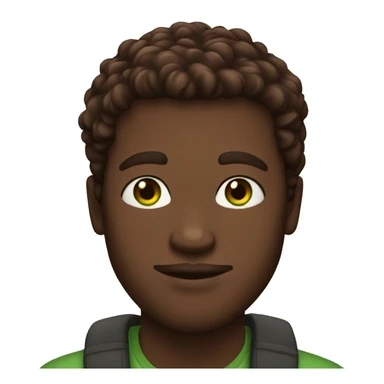 Red haired, green eyed, dark brown skinned man sticker