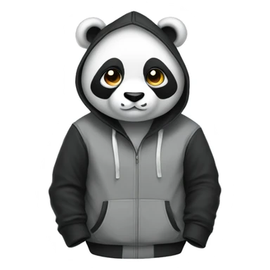 Panda wearing a hoodie  sticker