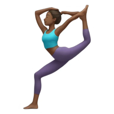 girl yoga pose angle sticker