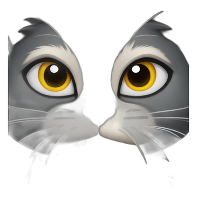 aangry black cat sticker