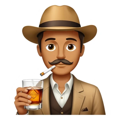 Guitar smoking cigarette and drinking jack Daniel’s  sticker