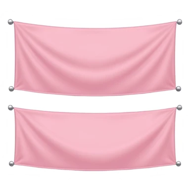 Flat light pink horizontal banner sticker