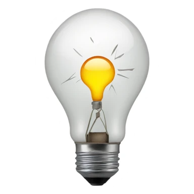 A broken bulb sticker