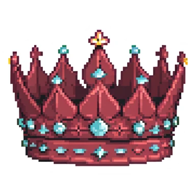 maroon crown simple design sticker