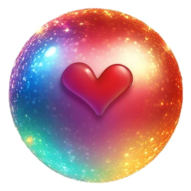 corazón pero de textura bola disco sticker