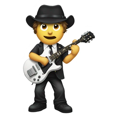 Kim g c moody playing guitar like angus young sticker