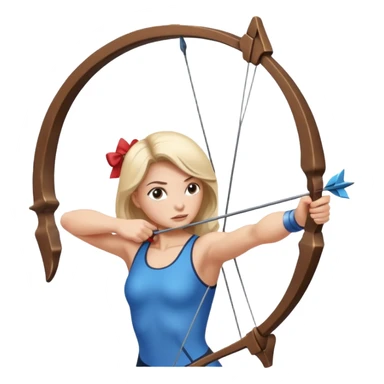 Creami una donna con un arco sticker