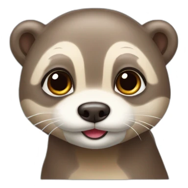 Bébé loutre bébé chien sticker