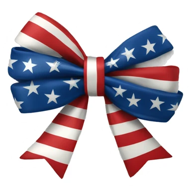 american flag bow sticker