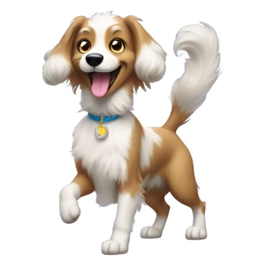 a dancing dog sticker