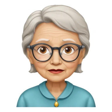 OLD WOMAN WITH EYEGLASS sticker