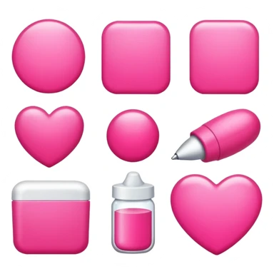 collection of several stuff It's a bright pink soft and it's not too flashy or too red! sticker