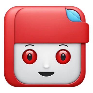 I want an enoji of "AI" in red writing sticker