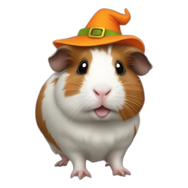 Guinea pig halloween sticker