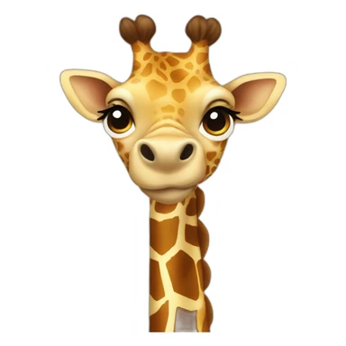 giraffe wearing A bow sticker