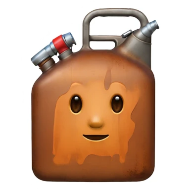 elinde kedi tutan benzin bidonu sticker