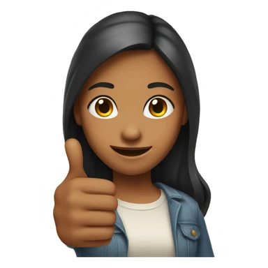 Girl giving thumbs up  sticker