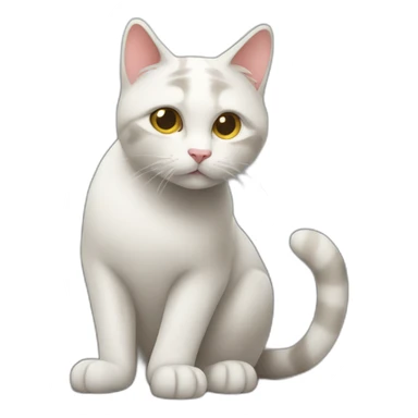 Cat waiting in a queue sticker