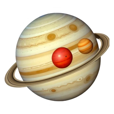 planet Saturn with red dots sticker