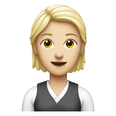 White woman holding sign with written 4 B sticker