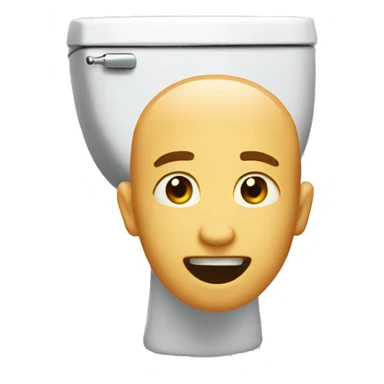 man popping out of toilet sticker