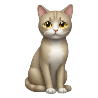 Un chat sur un chein sticker