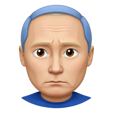 sad face of putin sticker