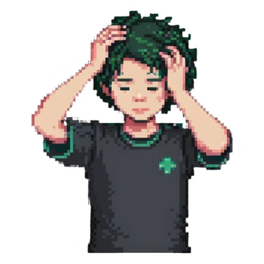 head scratching gesture sticker