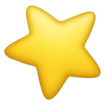 A star Emoji with Half of the star in simple yellow and the other half cut off or whitestar ⭐ sticker
