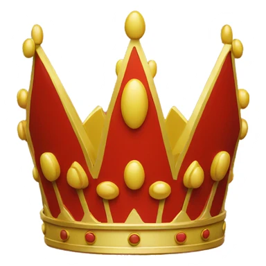 yellow crown on plain red background sticker