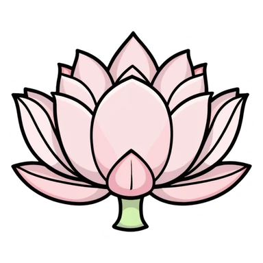 Delicate soft pink lotus flower with magical inner glow sticker
