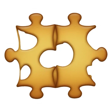 Two puzzle pieces seperated sticker