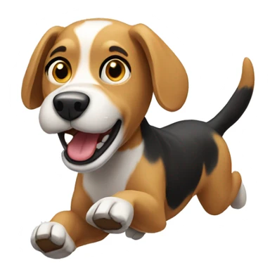 Dog running  sticker