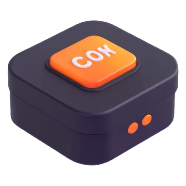 3D GO button with glowing effect sticker