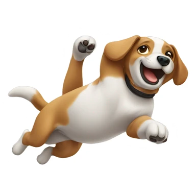 Dog doing a backflip sticker