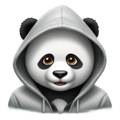 panda wearing hoodie sticker