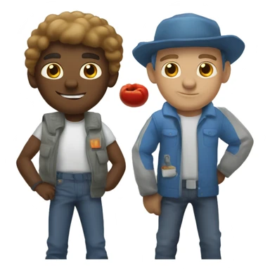 Combine these two emojis 🧠🥵 sticker