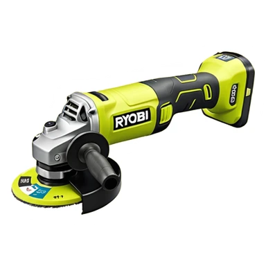Ryobi One+18V 4-1/2" Angle Grinder PCL445B emoji style sticker